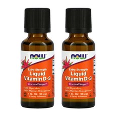 NOWFOOD 나우푸드 액상 비타민D3 엑스트라 스트렝스 1 000IU 30ml Liquid Vitamin D-3 X 2EA, 2개