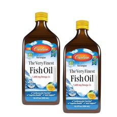 칼슨 더 베리 파이니스트 피쉬오일 1600mg 오메가3 레몬맛 Carlson The Very Finest FishOil, 500ml, 2개