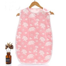 愛兒寶 六層紗布睡袋 嬰兒防踢被 透氣吸汗四層泡泡紗背心式蘑菇寶寶睡袋