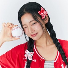 랩 LAP x KBO SSG랜더스(원정) 미니 리본핀 AR7GA364, 1개, 레드