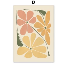 Abstract Flower Market Peony Daisy Leaves Wall Art Canvas Painting Vintage Posters And Prints Pictur, 06 50X70 cm No Framed, 06 D