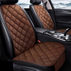 유티즌 차량 등받이시트 1+1 방석시트 세트 논슬립 뽀송 사계절 방석, 1개, 브라운