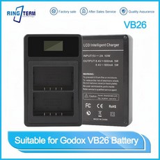 업그레이드된 VB26 듀얼 충전기 - V1 시리즈 AD100Pro 플래시용 Type-C 포트 LCD 표시기