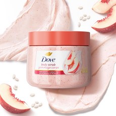 Dove 바디 스크럽 흰 복숭아 & 으깬 쌀, 1개, 425g
