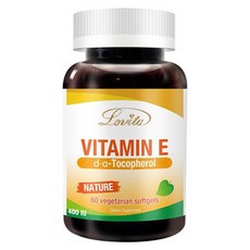 Lovita 愛維他 天然維他命E素食膠囊400IU 維生素E, 1個, 60顆