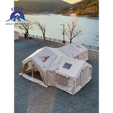 棲野Cheer 戶外帳篷超大coody13 六角軍綠 充氣速開 樞紐站 野營過夜住宿 露營帳篷, 1個, 9平米拓展門廳-軍綠,5-8人