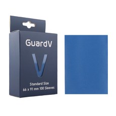 가드브이 카드 슬리브 - 100 장 스탠다드 사이즈 매트 프로텍터, 블루, 1개