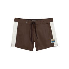 오스클렌 서프 타코 패널 드로스트링 스윔 쇼츠, 브라운계열