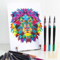 투요 브러쉬 카트리지식 컬러붓펜 얇은붓펜 캘리펜, 페일오렌지(116X)