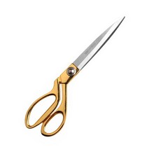 不鏽鋼多功能裁縫剪 鍍金裁縫剪刀 不銹鋼 布剪 裁縫剪 裁縫 剪刀 文具 大剪刀 裁布 裁縫機, 金色, 1個