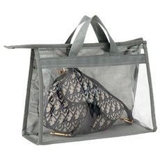 包包防塵收納袋, 5種尺寸 防潮防塵 PVC材質 透明手提收納袋, S, 3個裝, 1組