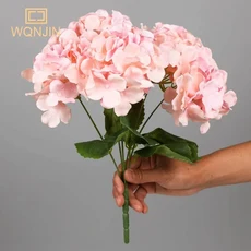 인테리어 식물 조화 WQNJIN 인공 꽃 꽃다발 아름다운 실크 장미 결혼식 가정 테이블 장식 정렬 가짜 식물, 05 pink, 1개