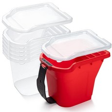 Mister Rui 10.2cm(4인치) 페인트 버킷 핸드헬드 8팩 컵 뚜껑이 있는 통 라이너 터치업 공예 및 코팅 프로젝트용