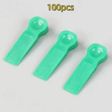100PCS 재사용 가능한 6mm 플라스틱 타일 웨지 스페이서 레벨링 클립 바닥 로케이터 벽 세라믹 Nivelador