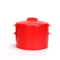 타파웨어 찜통 2단, 레드, 1세트