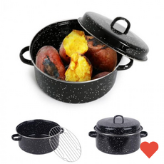 주방 냄비 범랑 군고구마 24cm 직화냄비 직화 구이, 1개, 1cm