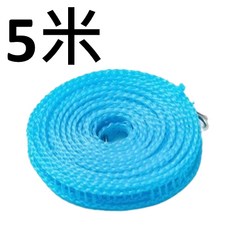 防風防滑晾衣繩 加粗尼龍材質 戶外旅行必備 堅固耐用 防滑設計 輕巧便攜 適用於各種環境, 1個, 5米藍色, 藍色