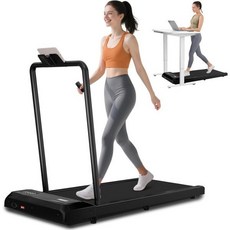 MoonFox 워킹 패드 러닝머신 홈 오피스용 언더 데스크 3 in 1 2.5HP 모터/4.0MPH/45dB 안전 손잡이/원격/LED 디스플레이가 있는 휴대용 러닝머신으로 최대, Square, 블랙