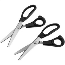 鋸齒花邊剪刀組：布樣造型剪裁紙刀，手工藝三角剪多款可選, 1個, 圓弧 7mm 鋸齒剪刀【盒裝】