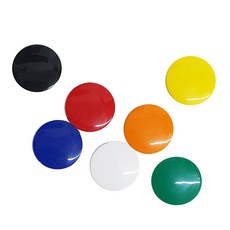 우리자석 메모홀더 칠판자석 메모용홀더 보드 단추형 냉장고 자석, 32mm 백색
