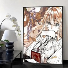애니메이션 토쿄 구울 그림 서예 면 캔버스 포스터 거실용 벽 예술 현대 커피숍 장식, 30X40cmFrameless, 06 Black14
