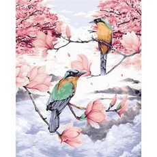 숫자 그림 키트 풍경화 수작업 동물 캔버스 선물 홈데코, 2. 9919234