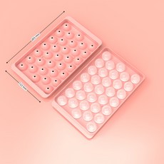 球形冰塊模具 食品級矽膠冰格 DIY冰球製作器 創意冰品模具 輕鬆脫模 多用途, 粉色【一次可做33顆冰球】, 1個