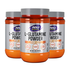 NOW Foods 左旋麩醯胺酸粉 Vegan, 454g, 3罐