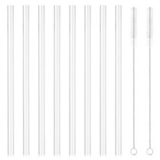 Hydro Flask와 호환되는 교체용 빨대 8개 24.7cm/9.7인치 투명 재사용 가능한 빨대 Hydro Flask 넓은 입구 빨대 뚜껑 1.2L(40온스) 물병 클리, Hydro Flask와 호환되는 교체용 빨대 8개, 2