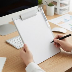 디그램 A4 사이즈 간호사 메모 클립보드, 1개, 그레이 1개, 그레이