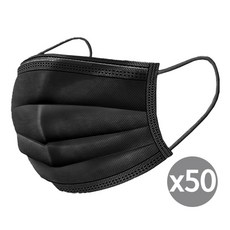 일회용 마스크 블랙 50매, 50개입, 1박스