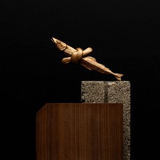 Good Luck Fish-굿럭피쉬-액막이 명태 집들이 개업 외국인 전통소품 신혼부부 새차, 로즈골드