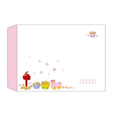 가꿈 유치원 서류봉투 칼라 대 우체통 핑크 백상지 50매입 NO.375 봉투 어린이집 원서봉투 jae+74333DK