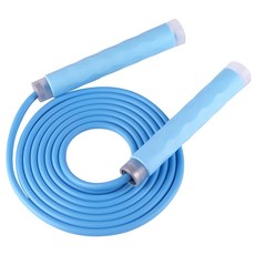 [JUMP Yuedong] 폭땀 성인 다이어트 중량 줄넘기 7mm 굵은줄 220g 크로스핏 홈트 길이조절, 1개, 검정색