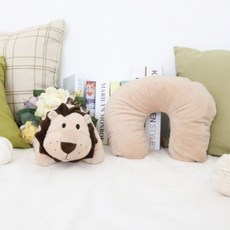 목베개 사자인형 변신 쿠션 목쿠션 인형쿠션 인형목베개 여행목베개, 상세페이지 참조