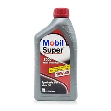 Mobil 美孚 機油 Super 5000 10W40 946ml 合成 API SP 美國製造 引擎清潔 庫柏蒂諾, 1個