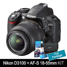 니콘카메라 D3100 + 18-55mm 렌즈+고속32GB메모리+여행용가방+리더기+UV필터+청소셋 [풀셋포함] k, 단품