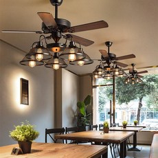 42인치실링팬 실링팬 저소음실링팬 42인치실링팬조명 씰링팬 빈티지 인더스트리얼 팬, 스타일 A 52인치 풀 코드