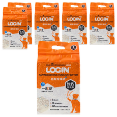 LOGIN 洛格 稻殼珍珠砂, 無味, 2.5kg, 6包