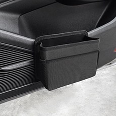 다용도 멀티 포켓 차량용 수납 휴지통, 1개, 블랙