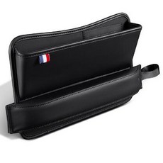 《台灣現貨 二合一縫隙置物盒》汽車縫隙收納盒 車用座椅縫隙收納 汽車置物盒 車內收納 縫隙填充【VR040780】, 烏爾黑, 1個