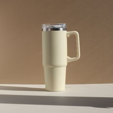 보냉 완전밀폐 텀블러 핸들 리담 710ml, 베이지, 1개
