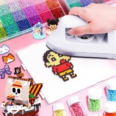 컬러비즈 DIY 공예 키트 120색 비즈 세트 도구 포함, 1개, N_드럼 콩 펜 세트 48색