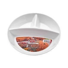 NAKAYA 可微波餐盤, 1入, 圓盤3格