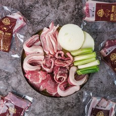솔트에이징 돼지고기 모둠 1KG (목살 삼겹살 갈매기살 가브리살 항정살), 1개