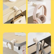 승연이의 추천 스토어 고양이 꼬리모양 사무실 책상 가방걸이 행거 데스크, 옐로우