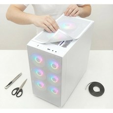 컴퓨터 먼지망 빅타워 케이스 먼지필터 커버 PC 메쉬망 자석 메쉬 필터, 화이트, 1개