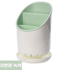조리도구통 나무 도자기 꽂이 숟가락통 업소용 테이블 예쁜 주방 수저통 일식 물빠짐 북유럽, U01KSS94Q159XV6CH1G187YDKA-002, 1개, B. 그린