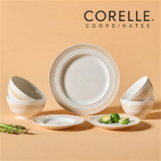 [코렐] 코디네이츠 로즈몬트 혼합 7종 (공기2p+대접2p+6인치접시2p+9인치접시1p), 1개