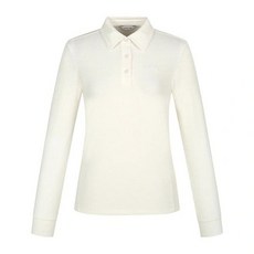 핑 여성 조직감 카라 긴팔 티셔츠 121D3TO181 WH1